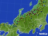 北陸地方のアメダス実況(積雪深)(2015年02月14日)