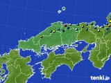 中国地方のアメダス実況(積雪深)(2015年02月14日)