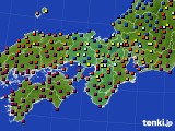 近畿地方のアメダス実況(日照時間)(2015年02月14日)