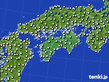 四国地方のアメダス実況(気温)(2015年02月14日)