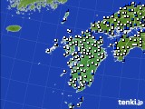 2015年02月14日の九州地方のアメダス(風向・風速)