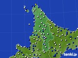 2015年02月14日の道北のアメダス(風向・風速)