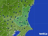 茨城県のアメダス実況(風向・風速)(2015年02月14日)