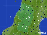 山形県のアメダス実況(風向・風速)(2015年02月14日)