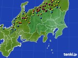 2015年02月15日の関東・甲信地方のアメダス(積雪深)