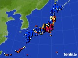 アメダス実況(日照時間)(2015年02月15日)