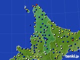 2015年02月15日の道北のアメダス(風向・風速)