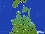 青森県のアメダス実況(風向・風速)(2015年02月15日)