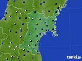 2015年02月15日の宮城県のアメダス(風向・風速)