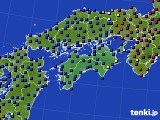 四国地方のアメダス実況(日照時間)(2015年02月16日)