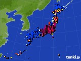 アメダス実況(日照時間)(2015年02月16日)