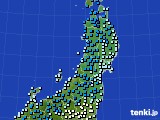 2015年02月16日の東北地方のアメダス(気温)