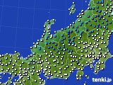 北陸地方のアメダス実況(気温)(2015年02月16日)