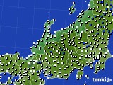 北陸地方のアメダス実況(風向・風速)(2015年02月16日)