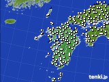 2015年02月16日の九州地方のアメダス(風向・風速)