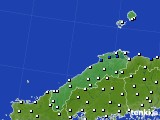 2015年02月16日の島根県のアメダス(風向・風速)