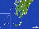 鹿児島県のアメダス実況(風向・風速)(2015年02月16日)