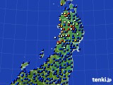 東北地方のアメダス実況(日照時間)(2015年02月17日)
