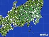 関東・甲信地方のアメダス実況(風向・風速)(2015年02月17日)