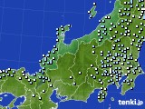 北陸地方のアメダス実況(降水量)(2015年02月18日)