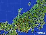 北陸地方のアメダス実況(日照時間)(2015年02月18日)