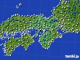 近畿地方のアメダス実況(気温)(2015年02月18日)