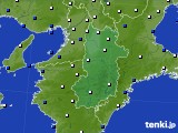 奈良県のアメダス実況(風向・風速)(2015年02月18日)