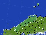 島根県のアメダス実況(風向・風速)(2015年02月18日)