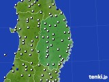 岩手県のアメダス実況(風向・風速)(2015年02月18日)