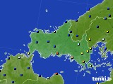 山口県のアメダス実況(日照時間)(2015年02月19日)