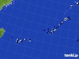 沖縄地方のアメダス実況(風向・風速)(2015年02月19日)