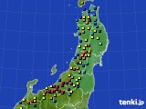 2015年02月20日の東北地方のアメダス(積雪深)