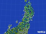 東北地方のアメダス実況(気温)(2015年02月20日)