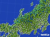 北陸地方のアメダス実況(気温)(2015年02月20日)