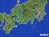 2015年02月20日の東海地方のアメダス(風向・風速)