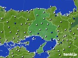 2015年02月20日の兵庫県のアメダス(風向・風速)