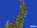 東北地方のアメダス実況(日照時間)(2015年02月21日)