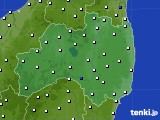 福島県のアメダス実況(風向・風速)(2015年02月21日)