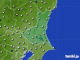 茨城県のアメダス実況(風向・風速)(2015年02月21日)
