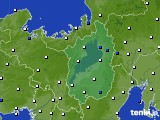 滋賀県のアメダス実況(風向・風速)(2015年02月21日)