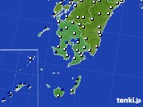 鹿児島県のアメダス実況(風向・風速)(2015年02月21日)