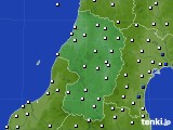 2015年02月21日の山形県のアメダス(風向・風速)