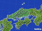 中国地方のアメダス実況(降水量)(2015年02月22日)