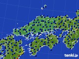 中国地方のアメダス実況(日照時間)(2015年02月22日)