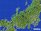 北陸地方のアメダス実況(風向・風速)(2015年02月22日)