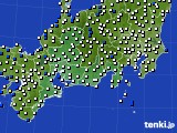 2015年02月22日の東海地方のアメダス(風向・風速)