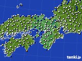 近畿地方のアメダス実況(風向・風速)(2015年02月22日)