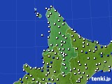 道北のアメダス実況(風向・風速)(2015年02月22日)