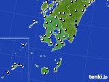 鹿児島県のアメダス実況(風向・風速)(2015年02月22日)