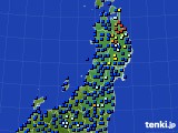 東北地方のアメダス実況(日照時間)(2015年02月23日)